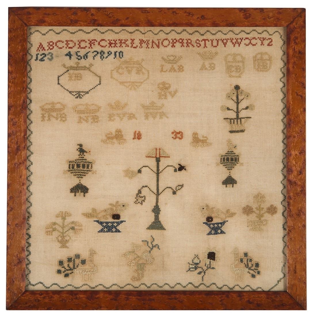 1833 Needlework Sampler (1 of 4)