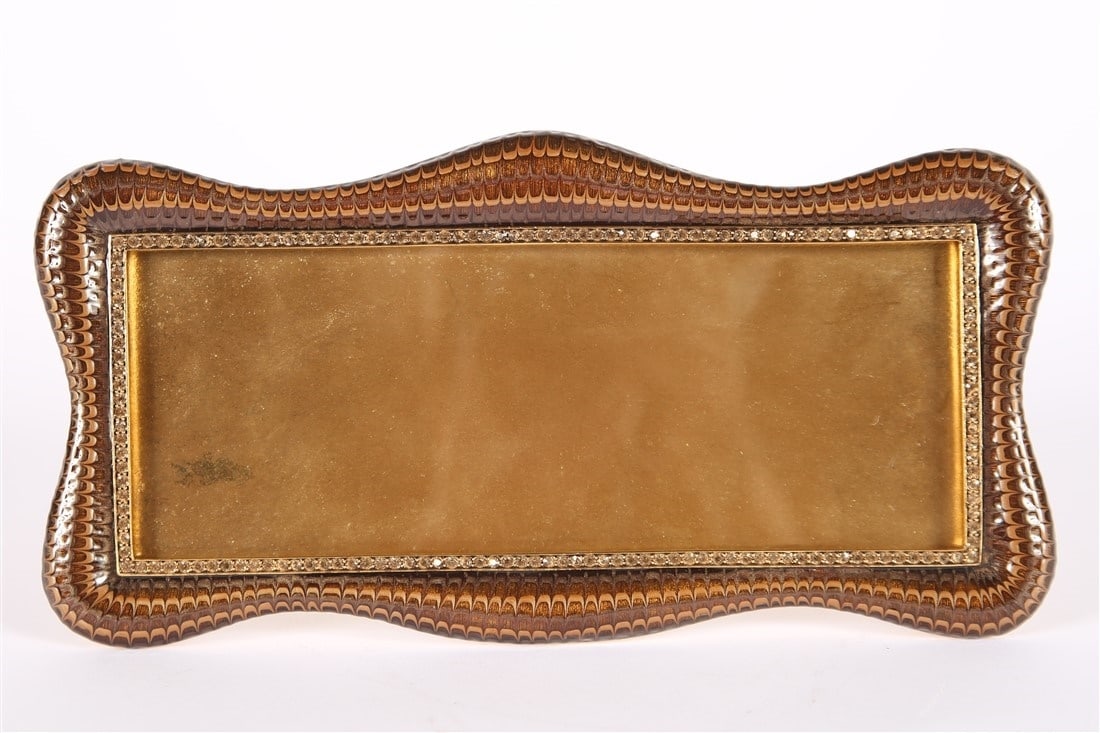 Jay Strongwater, Signed Bronze Enamel Wide Frame (1 of 4)