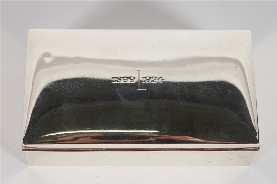 Tiffany and Co., Sterling Silver Small Box: Tiffany and Company (American, established 1837). Sterling silver, wood. Height: 1 3/4", Length: 5 3/4", Depth: 3 1/2". Weight (including wood interior): 8.520 ozt. Tiffany and Co. sterling silver sma