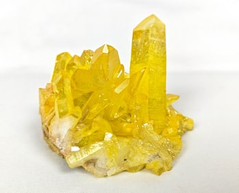 Treated Yellow Brazilian Quartz Cluster 302g