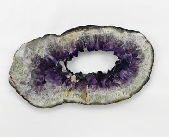 Natural Polished Amethyst Geode Slice - 11.5 lbs.