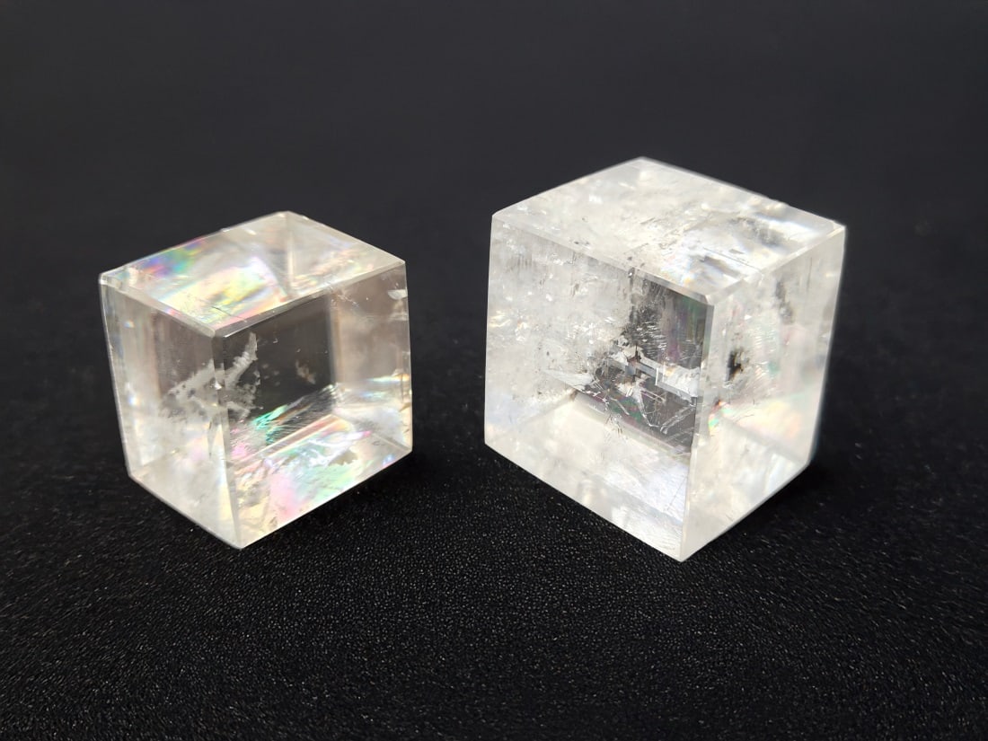 Two Small Optical Calcite Crystals - 211g (1 of 6)