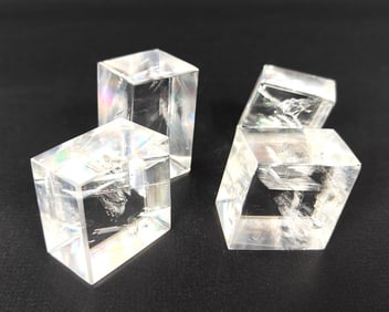 Four Polished Optical Calcite Crystals - 141g