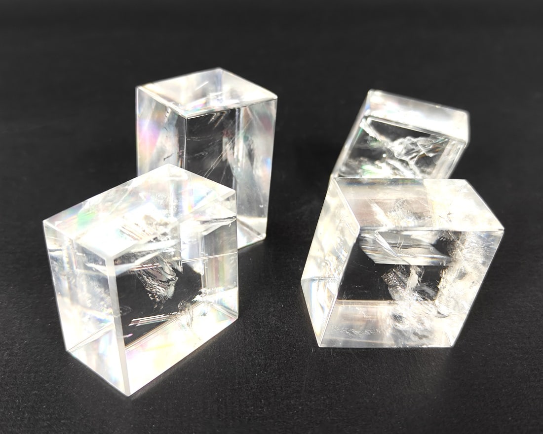 Four Polished Optical Calcite Crystals - 141g (1 of 9)