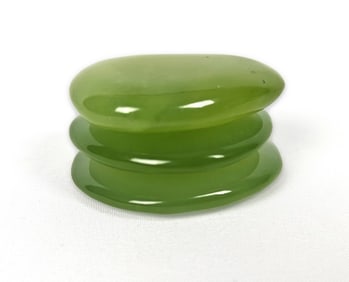 Three Polished Green Prehnite Stones - 80g
