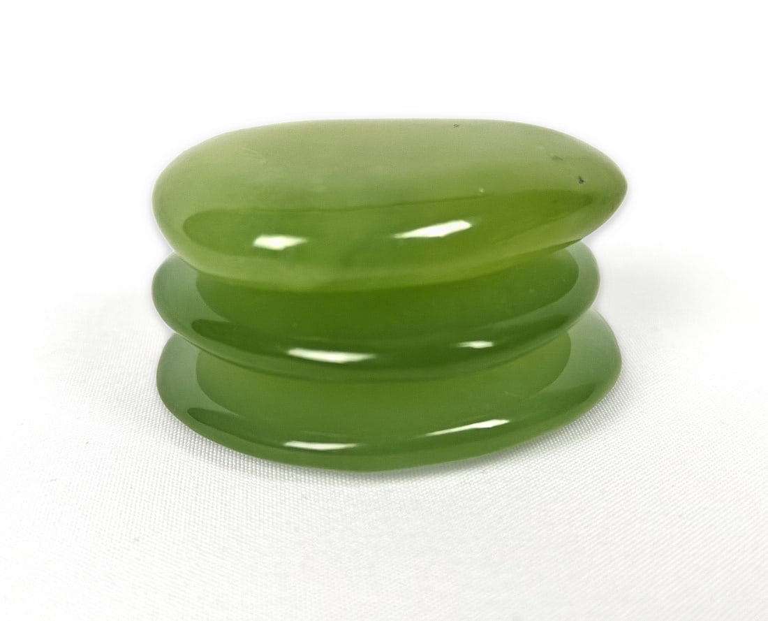 Three Polished Green Prehnite Stones - 80g (1 of 7)
