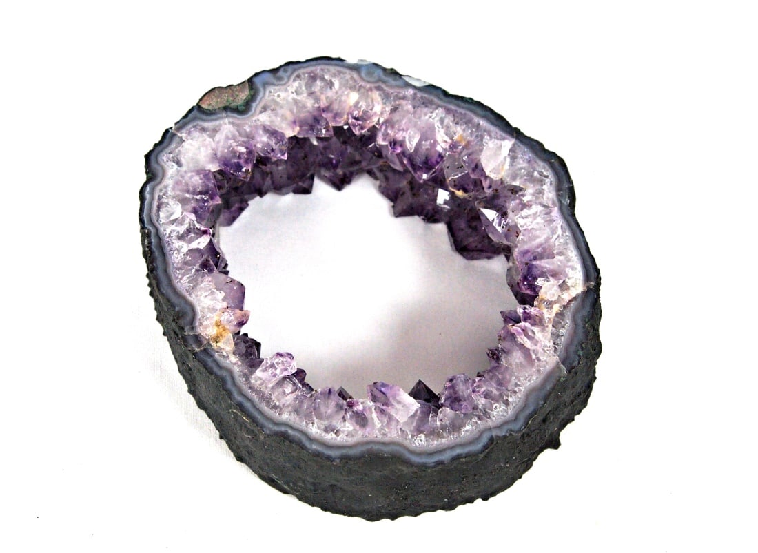 Natural Polished Amethyst Geode Slice - 853g (1 of 5)