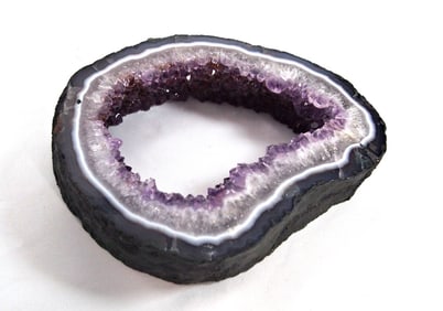 Natural Polished Amethyst Geode Slice - 1515g