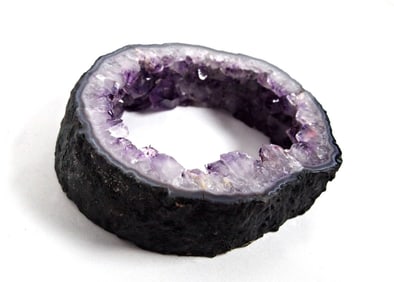 Natural Polished Amethyst Geode Slice - 829g
