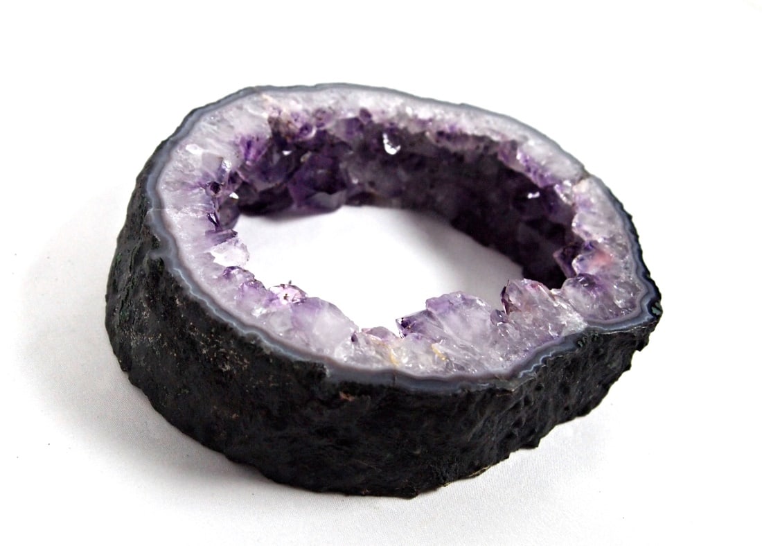 Natural Polished Amethyst Geode Slice - 829g (1 of 6)
