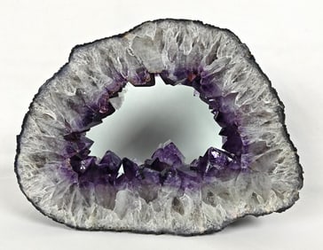 Natural Polished Amethyst Geode Slice - 15lbs.