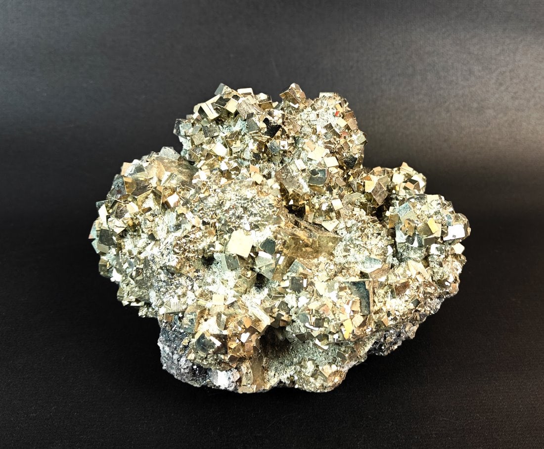 Natural Pyrite Crystal Cluster Specimen - 2kg (1 of 8)