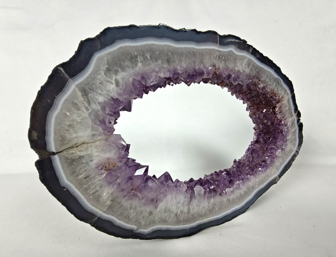Natural Polished Amethyst Geode Slice - 2.17 kg (1 of 9)