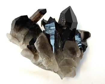 Natural Black Quartz Crystal Cluster - 983g