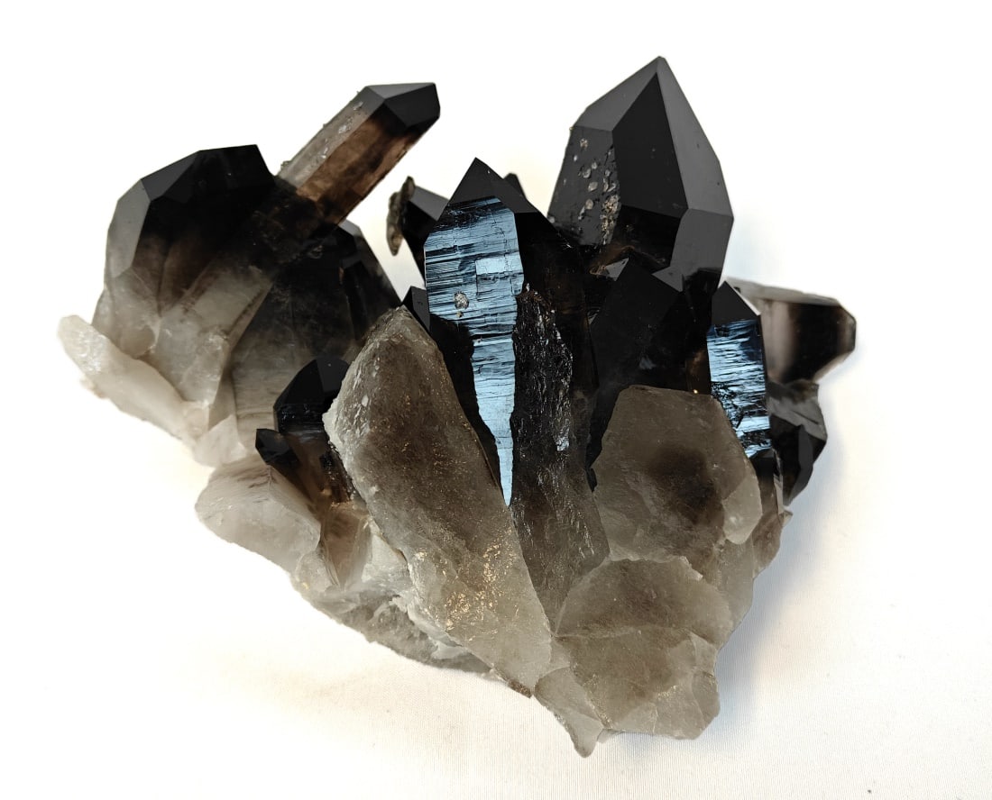 Natural Black Quartz Crystal Cluster - 983g (1 of 6)