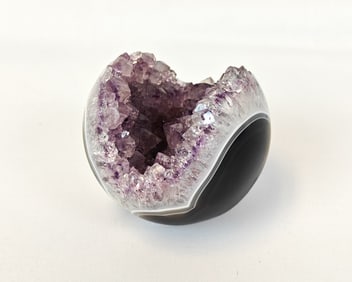 Polished "Pac-Man" Amethyst Sphere - 478g