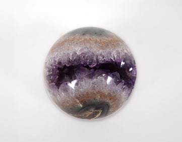 Multicolored Agate and Amethyst Sphere - 841g