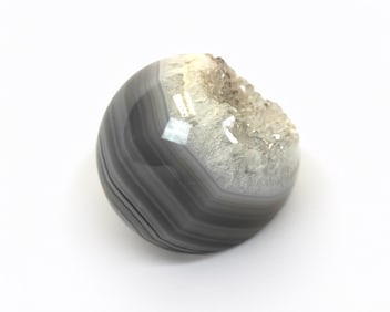 Small Polished Agate and Amethyst Sphere - 395g