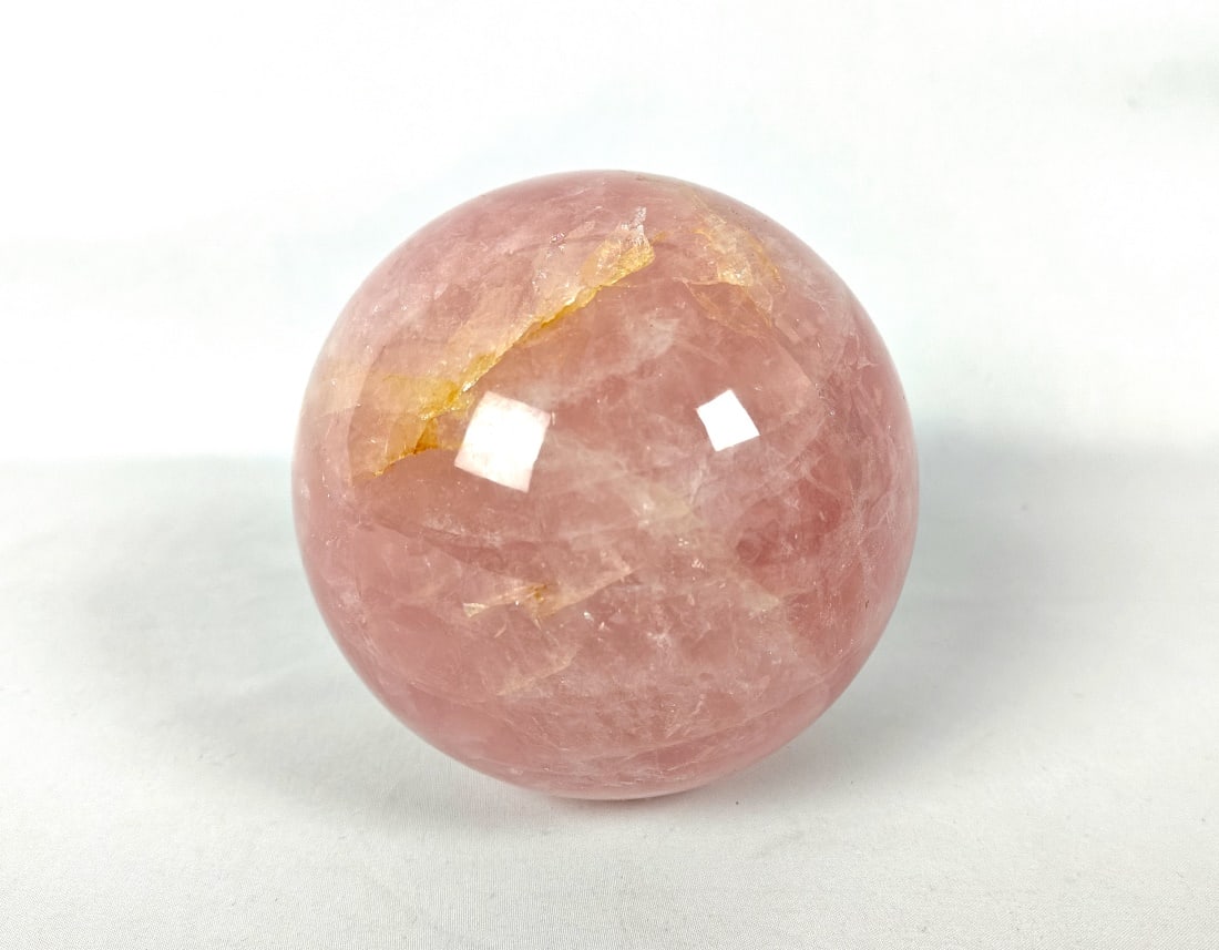 Natural Pink Rose Quartz Polished Sphere - 2.08kg (1 of 4)