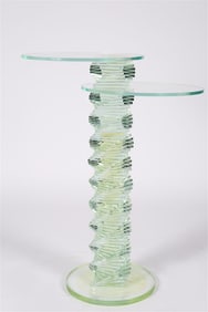 In the Style of Ravello, Glass Prism Side Table