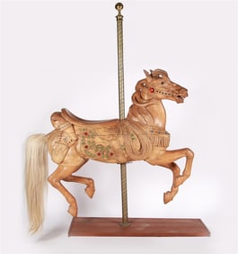 Carved Wood Carousel Horse