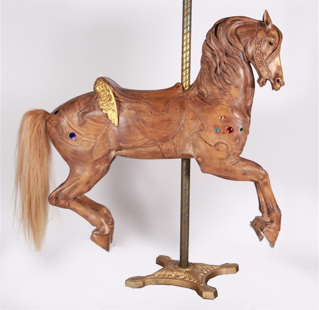 M.C. Illions, Carved Wood Carousel Horse (1 of 5)