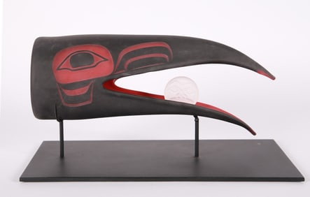 Preston Singletary, Glass Raven Sculpture