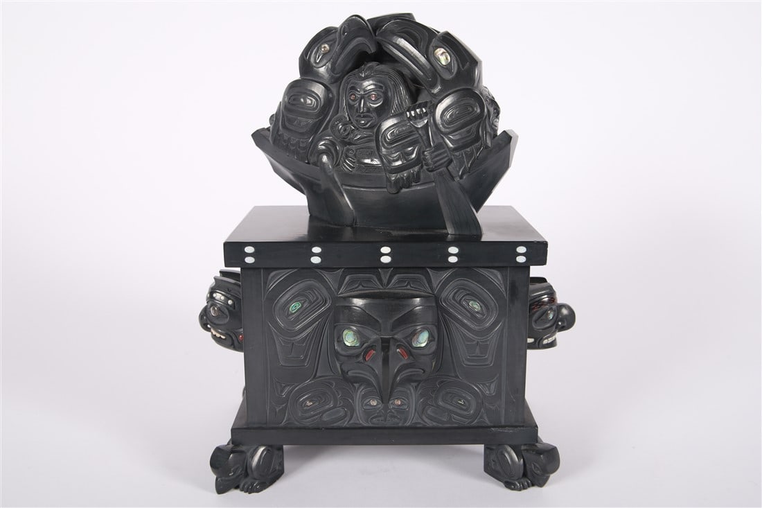 Christian White, "Sky Chief's Box" Argillite Box (1 of 10)