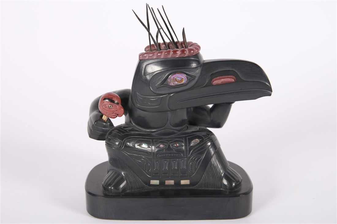 Christian White, Carved Argillite Raven (1 of 10)