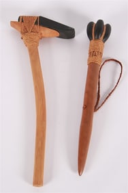 Two Inuit Wood Tools