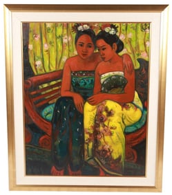 Signed "Delly", Oil on Canvas Two Figures