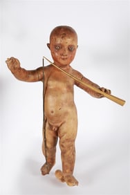 European Carved Wood Standing Figure