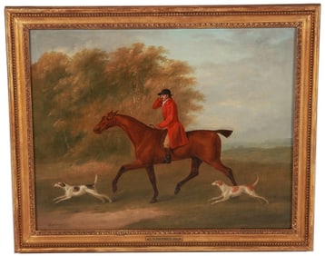 J.N. Sartorius, Oil on Canvas Hunt Scene