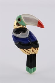 Asch Grossbardt, 14k Yellow Gold Toucan Brooch