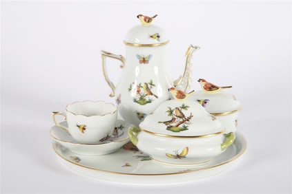 Herend, "Rothschild Bird" Coffee Service
