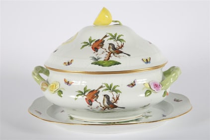 Herend, "Rothschild Bird" Porcelain Tureen Set