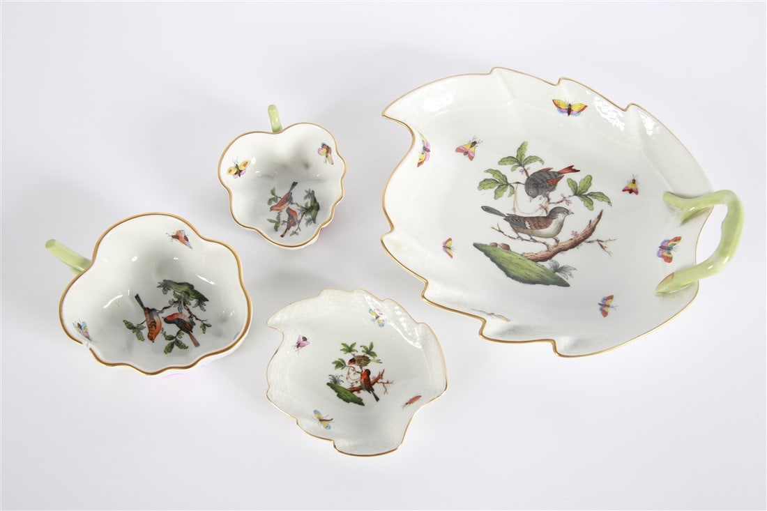 Herend, "Rothschild Bird" Four Dishes (1 of 5)