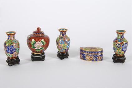 Collection of Miniature Cloisonne Pieces