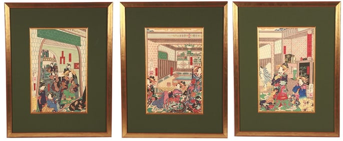 Utagawa Yoshiiku, "Bathhouse ... in Fukagawa"