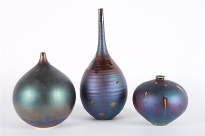 Hideaki Miyamura, Three Porcelain Vases