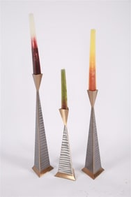 Collection of Welded Contemporary Candlesticks