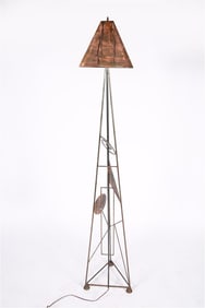Welded Copper Pyramidal Floor Lamp