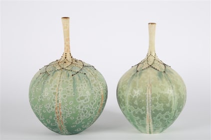 Glenn Woods, Two Glazed Ceramic Vases