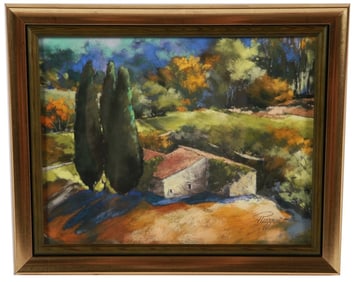 Anne-Marie Ruggeri, "Mas a Saignon" Pastel