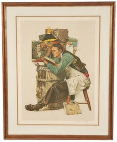 Norman Rockwell, "Law Student" Signed Lithograph