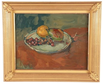 Si Chen Yuan (Chinese), Oil on Board Still Life