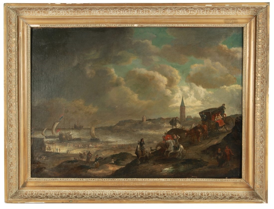 Oil on Canvas Land and Sea Painting (1 of 5)