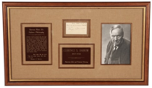 Clarence Darrow Signature and Letter Collage