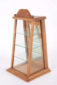 Zeno Gum Wood and Glass Table Display