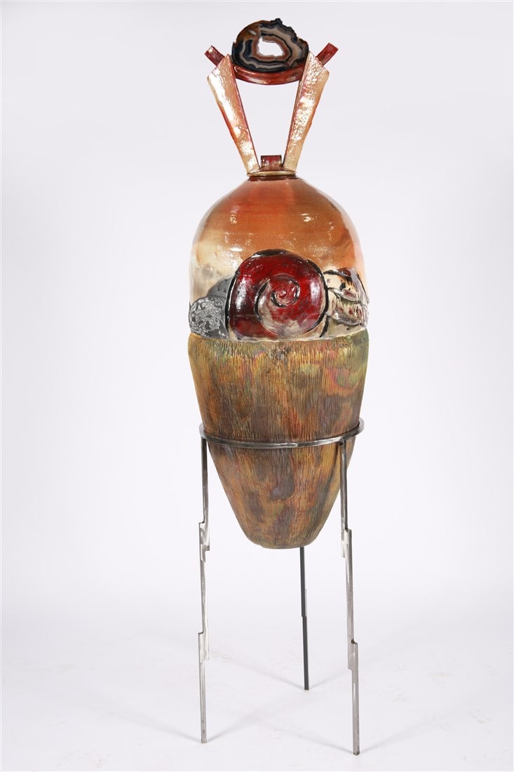 Joseph Woodford, "Genesis II" Raku (1 of 7)